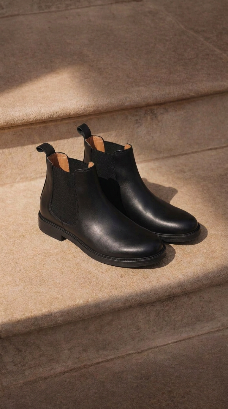 Stivaletti Beatles in Pelle - Nero - Arconero