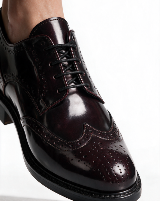 Francesina Donna in Pelle - Bordeaux - Arconero