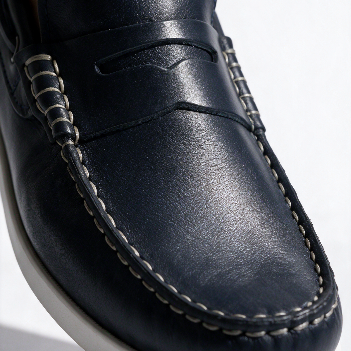 Mocassini Barca 02 con Bendina in Pelle - Blu - Arconero