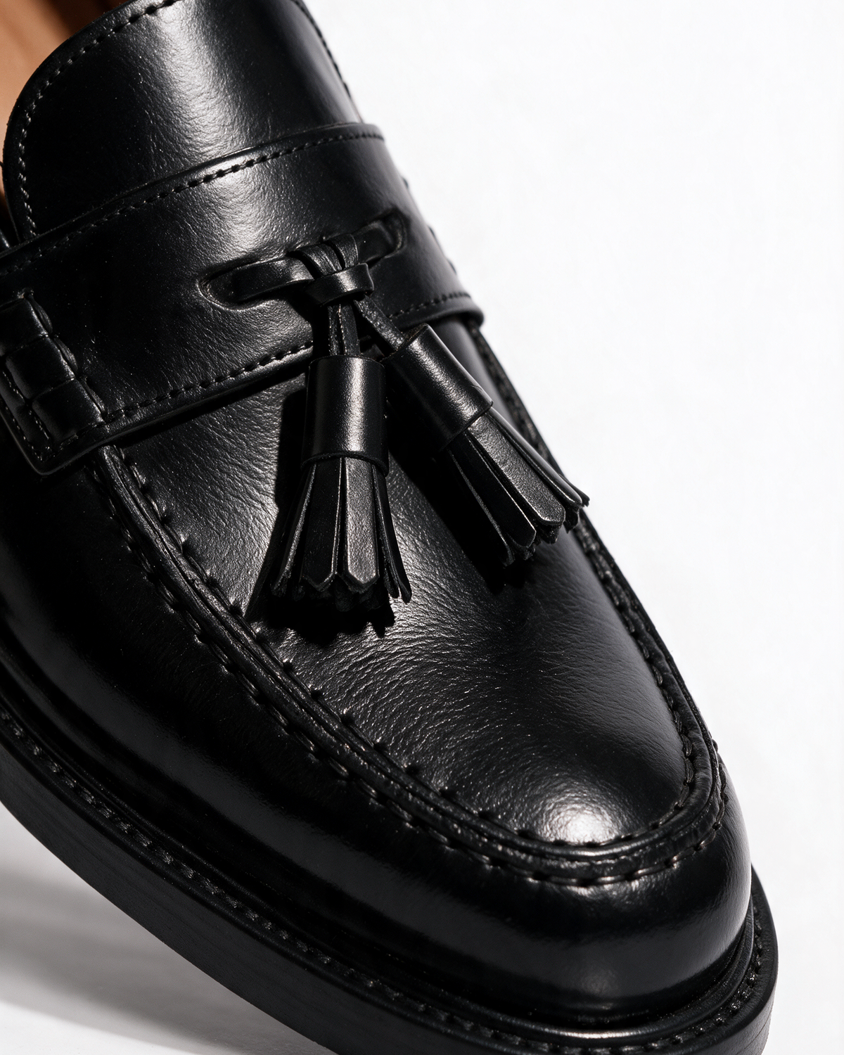 Mocassini A104PN Donna con fiocco in Pelle - Nero - Arconero
