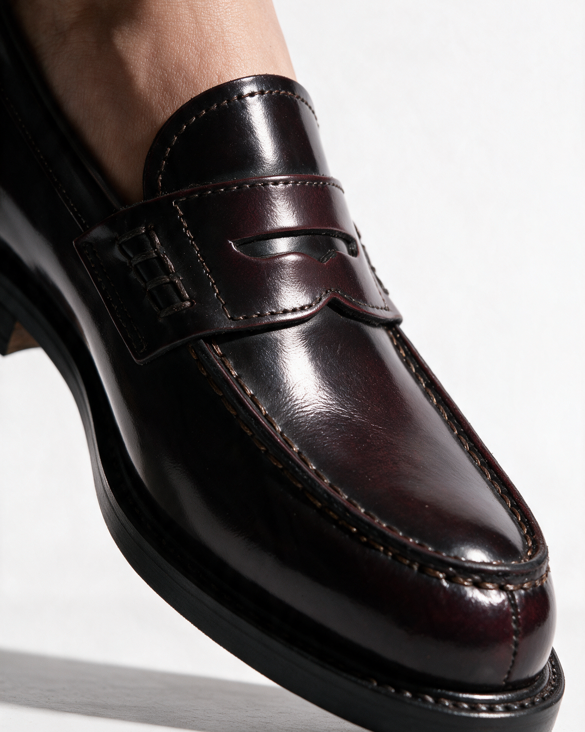 Mocassini Donna in Pelle - Bordeaux - Arconero