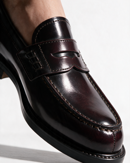 Mocassini Donna in Pelle - Bordeaux - Arconero