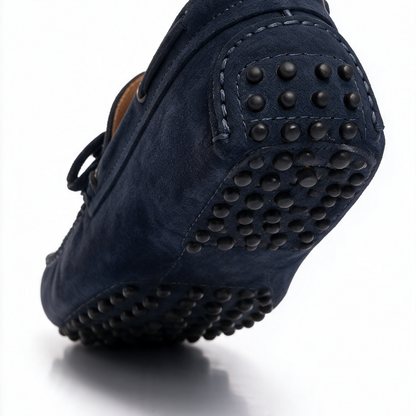 Mocassini Laccetti in Camoscio - Blu - Arconero