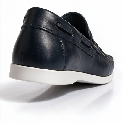 Mocassini Barca 02 con Bendina in Pelle - Blu - Arconero