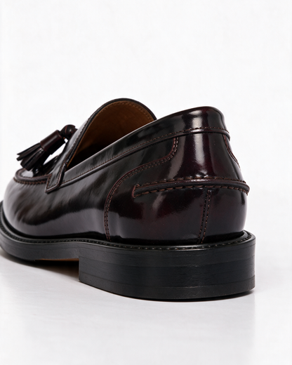 Mocassini A104PN Donna con fiocco in Pelle - Bordeaux - Arconero