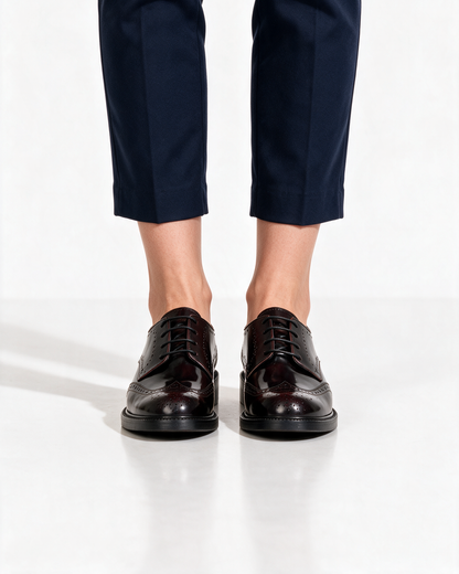 Francesina Donna in Pelle - Bordeaux - Arconero