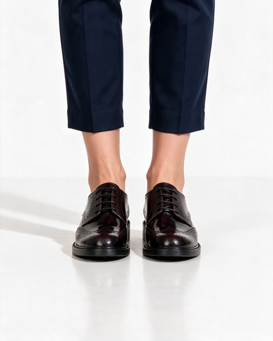 Francesina Donna in Pelle - Bordeaux - Arconero