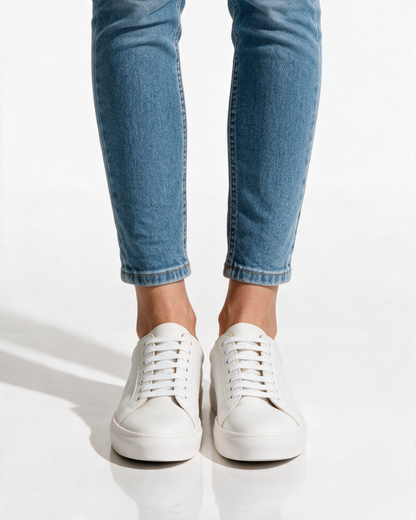 Sneakers Donna in Pelle - Bianco - Arconero
