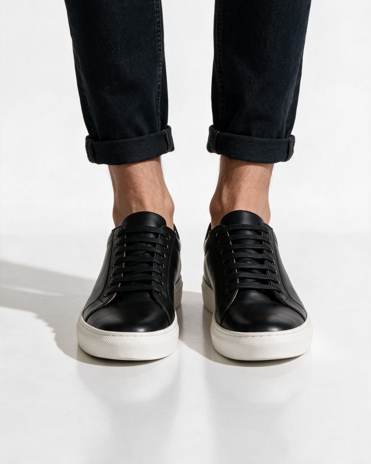 Sneakers Uomo in Pelle - Nero - Arconero