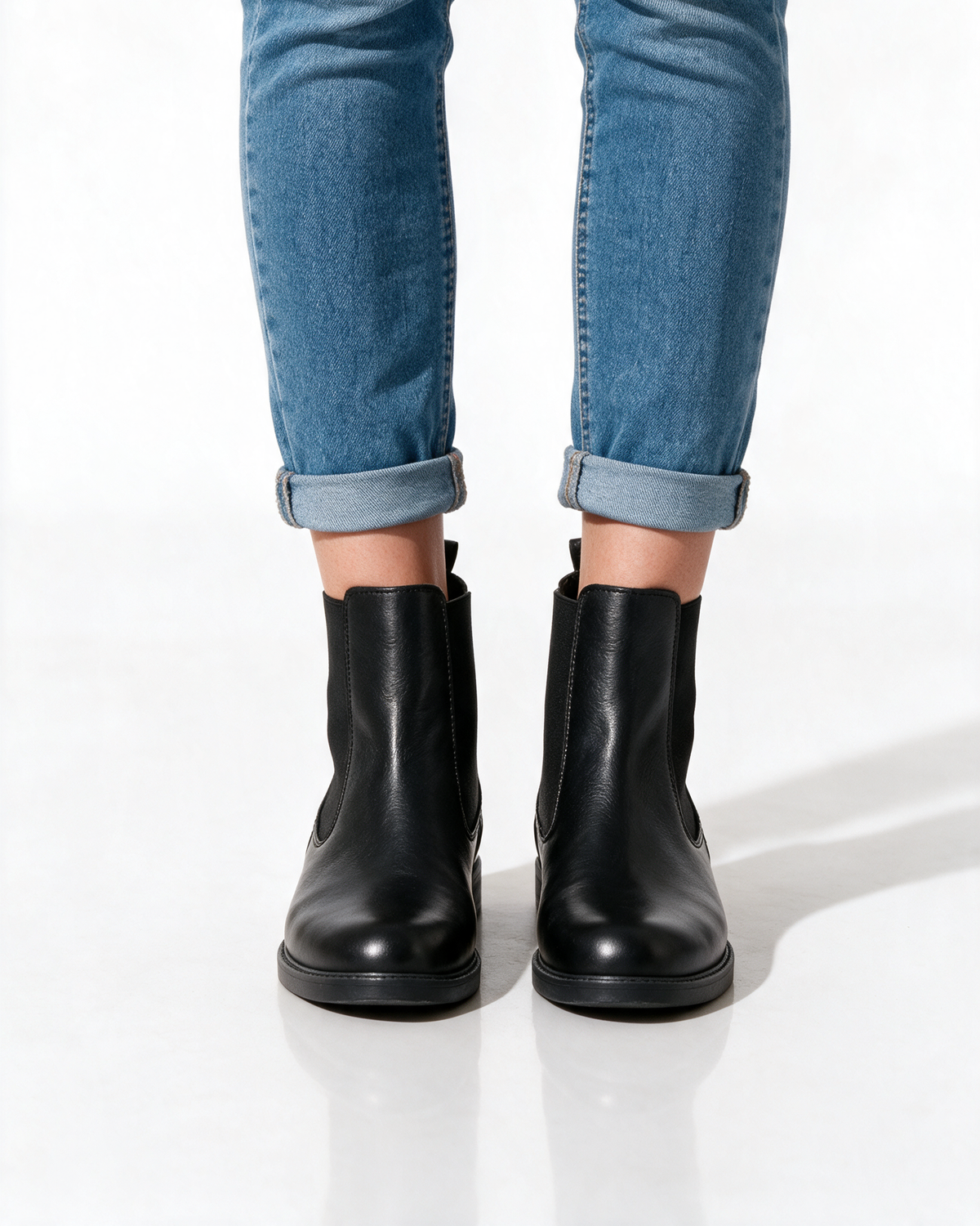 Stivaletti Beatles Donna in Pelle - Nero - Arconero