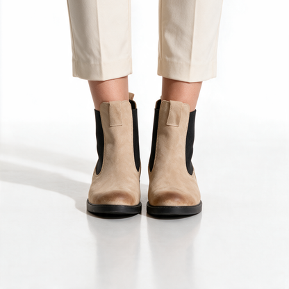 Stivaletti Beatles Donna in Camoscio - Taupe - Arconero