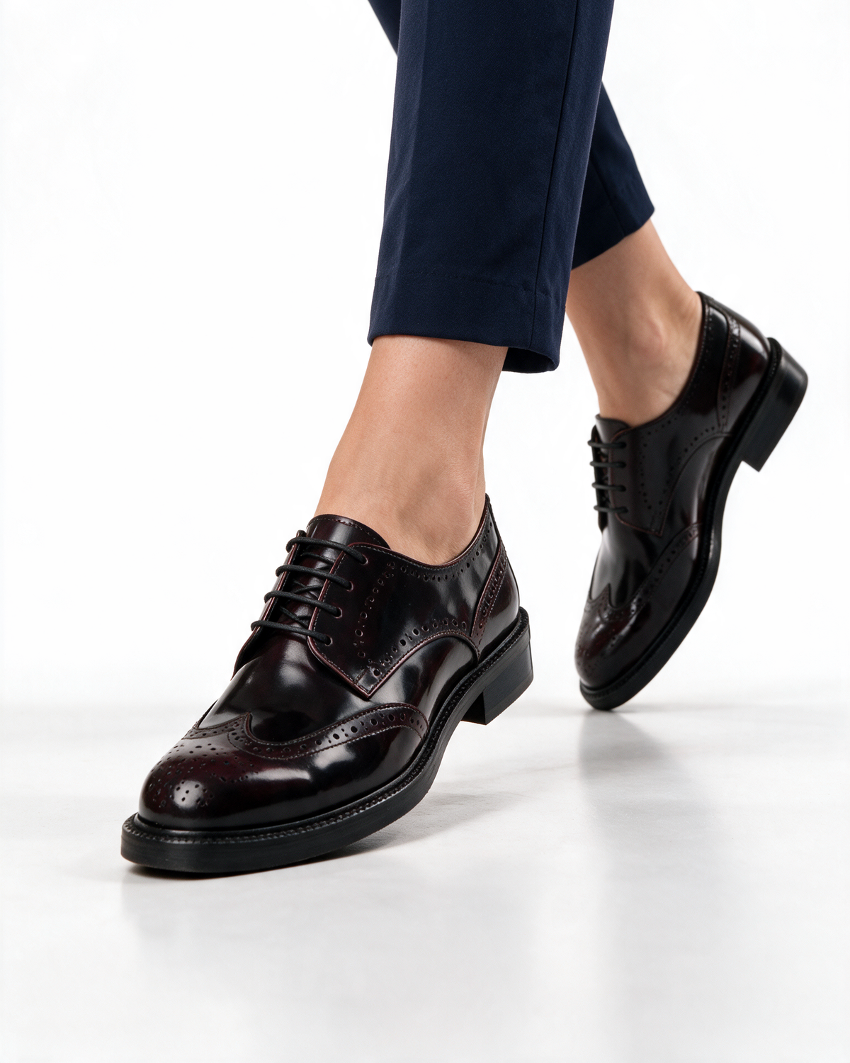 Francesina Donna in Pelle - Bordeaux - Arconero