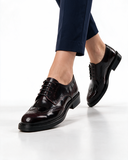 Francesina Donna in Pelle - Bordeaux - Arconero
