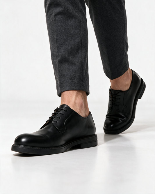 Stringate Derby in Pelle - Nero - Arconero