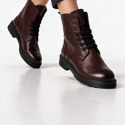 Stivaletti Donna in Pelle - Bordeaux - Arconero