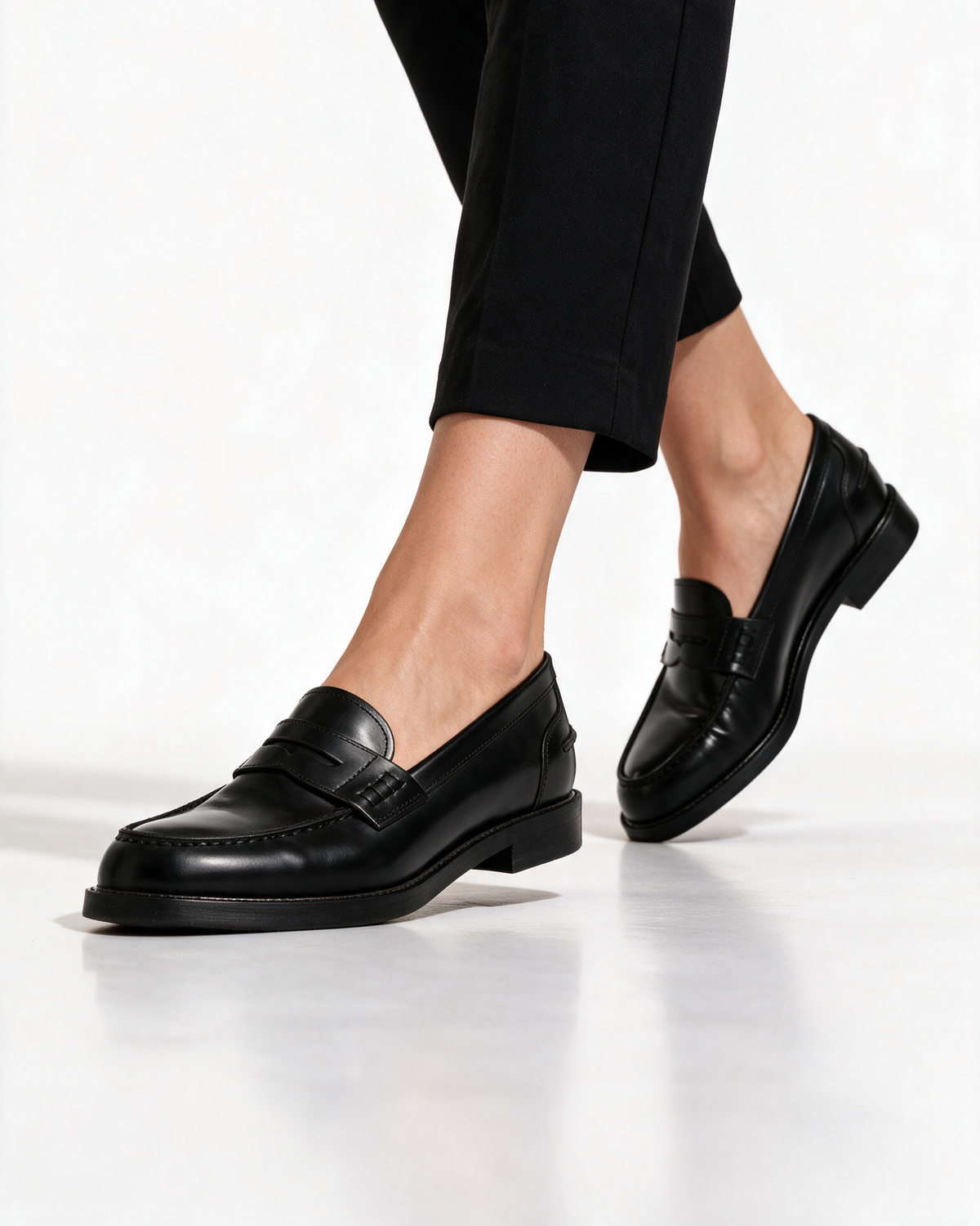 Mocassini Donna in Abrasivato - Nero - Arconero
