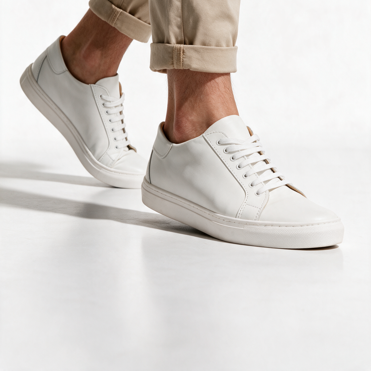 Sneakers Uomo in Pelle - Bianco - Arconero