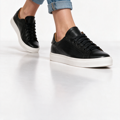 Sneakers Donna in Pelle - Nero - Arconero