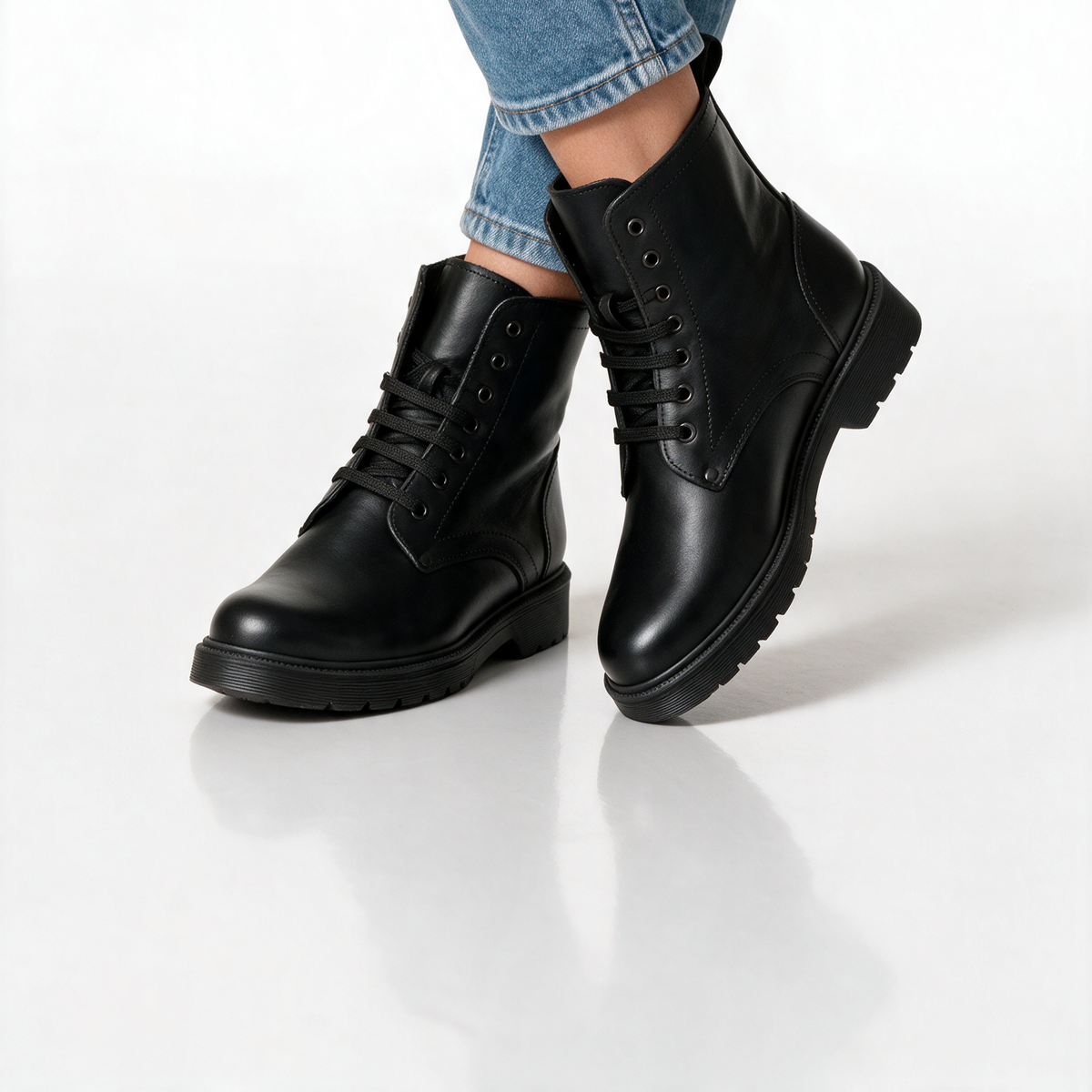 Stivaletti Donna in Pelle - Nera - Arconero