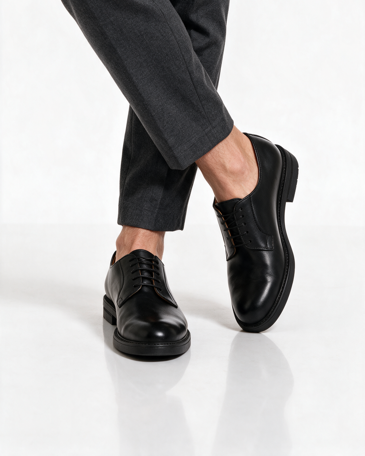 Stringate Derby in Pelle - Nero - Arconero