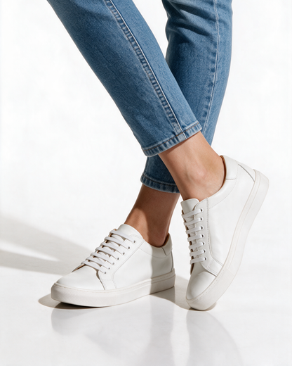 Sneakers Donna in Pelle - Bianco - Arconero
