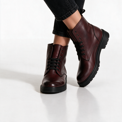 Stivaletti Donna in Pelle - Bordeaux - Arconero