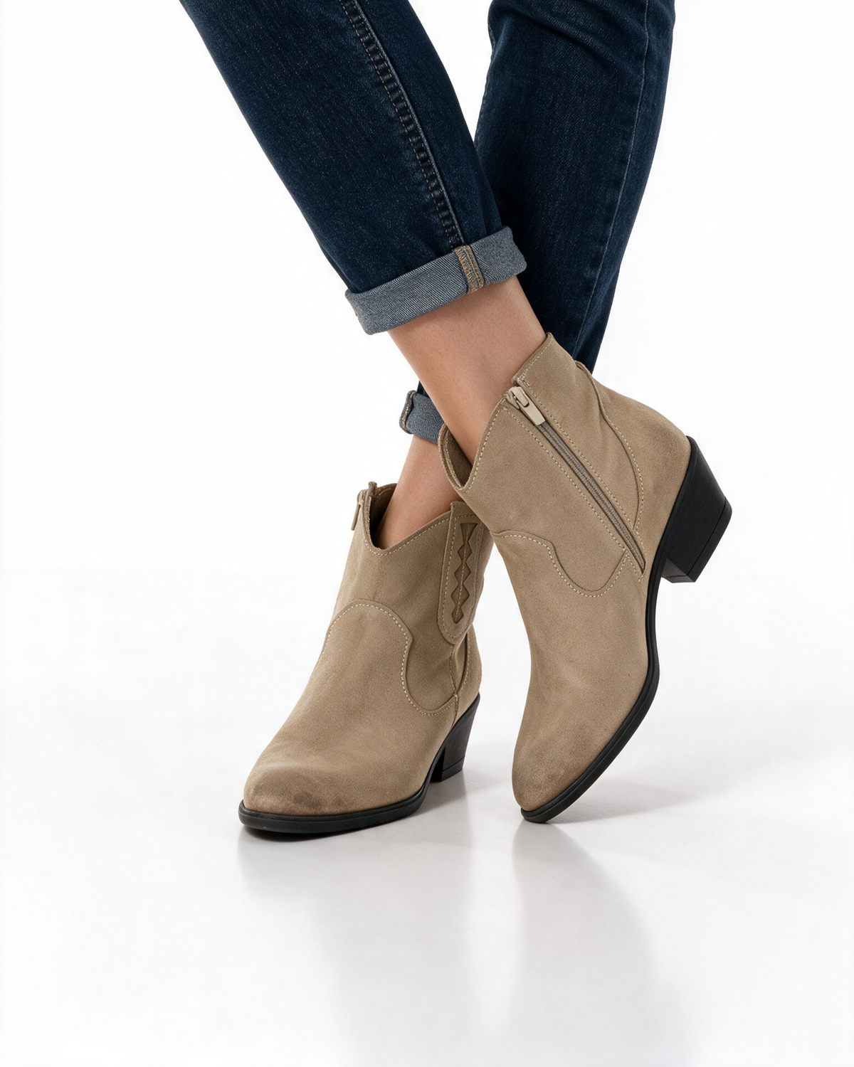 Stivaletti Donna Texani - Taupe - Arconero