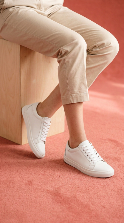 Sneakers Donna in Pelle - Bianco - Arconero