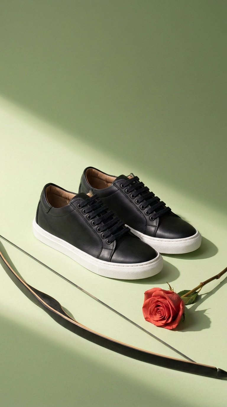 Sneakers Uomo in Pelle - Nero - Arconero