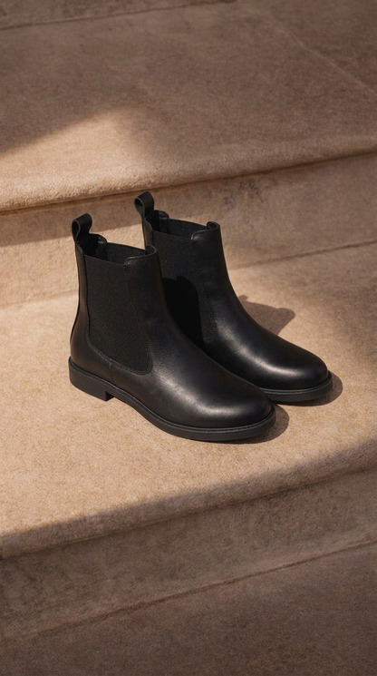 Stivaletti Beatles Donna in Pelle - Nero - Arconero