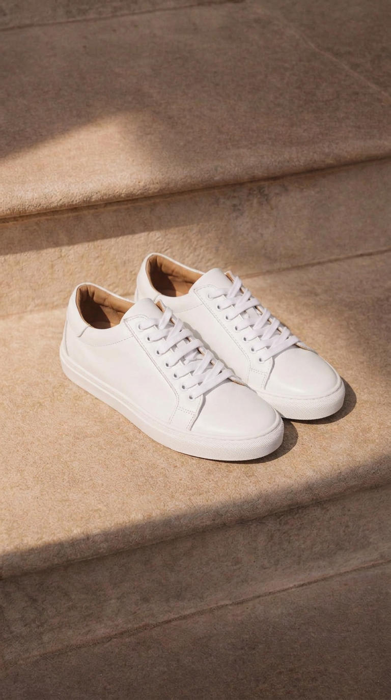 Sneakers Donna in Pelle - Bianco - Arconero