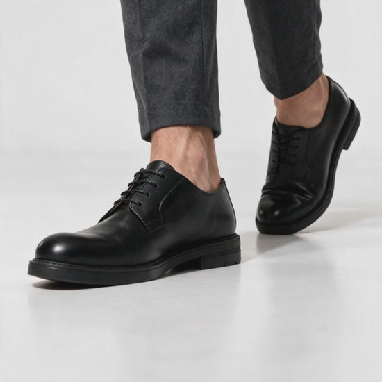 Stringate Derby in Pelle - Nero - Arconero lookbook