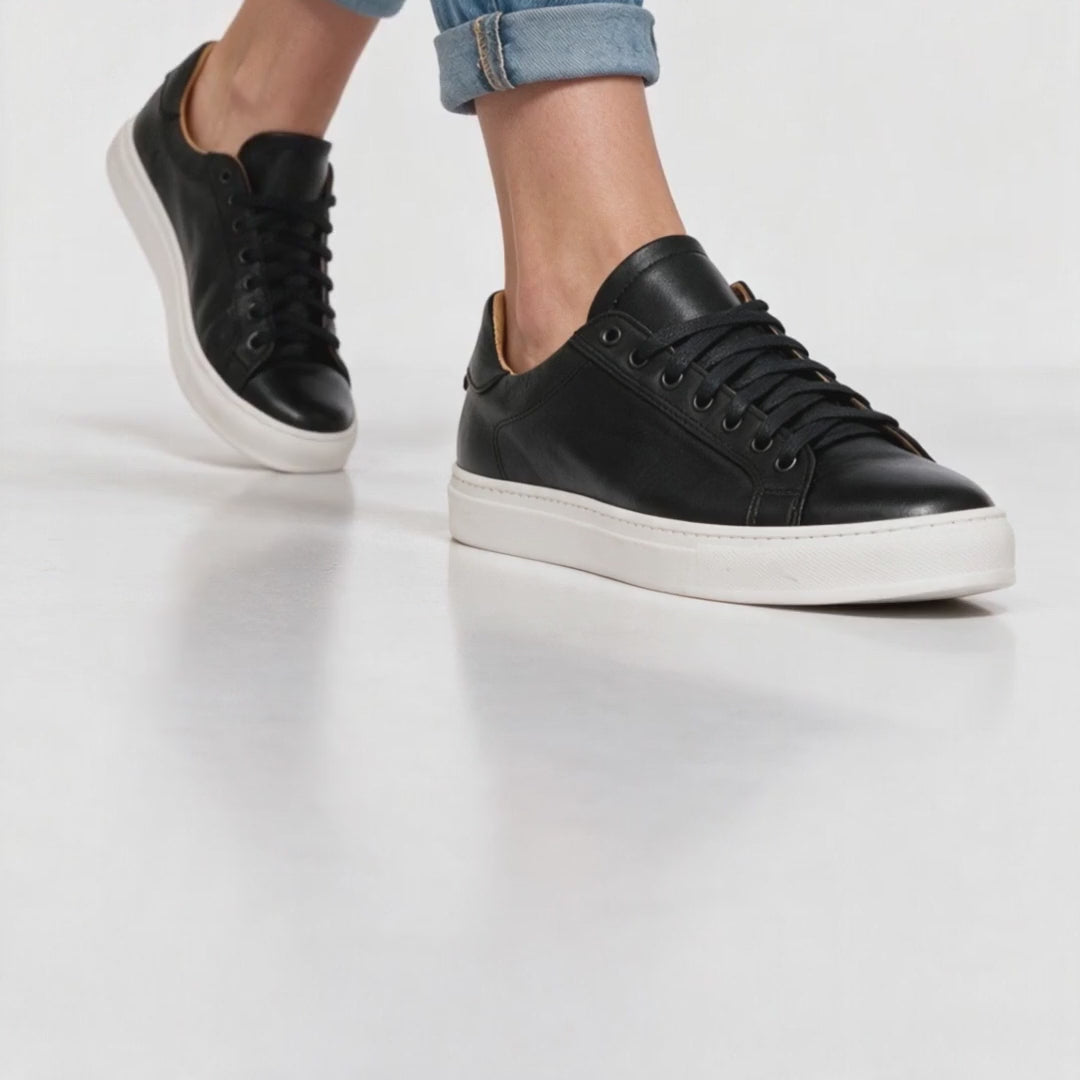 Sneakers Donna in Pelle - Nero - Arconero lookbook