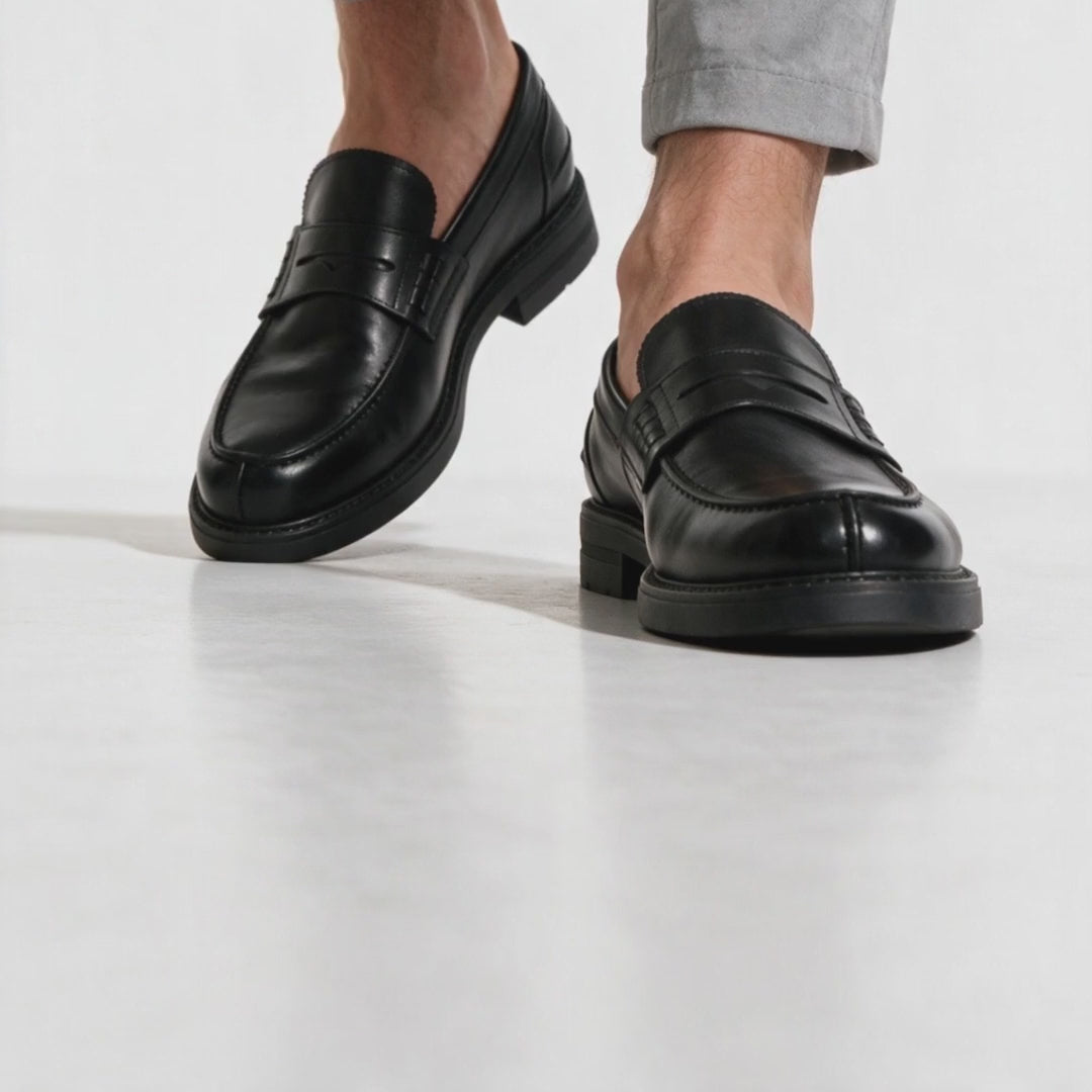 Mocassini in Pelle - Nero - Arconero lookbook