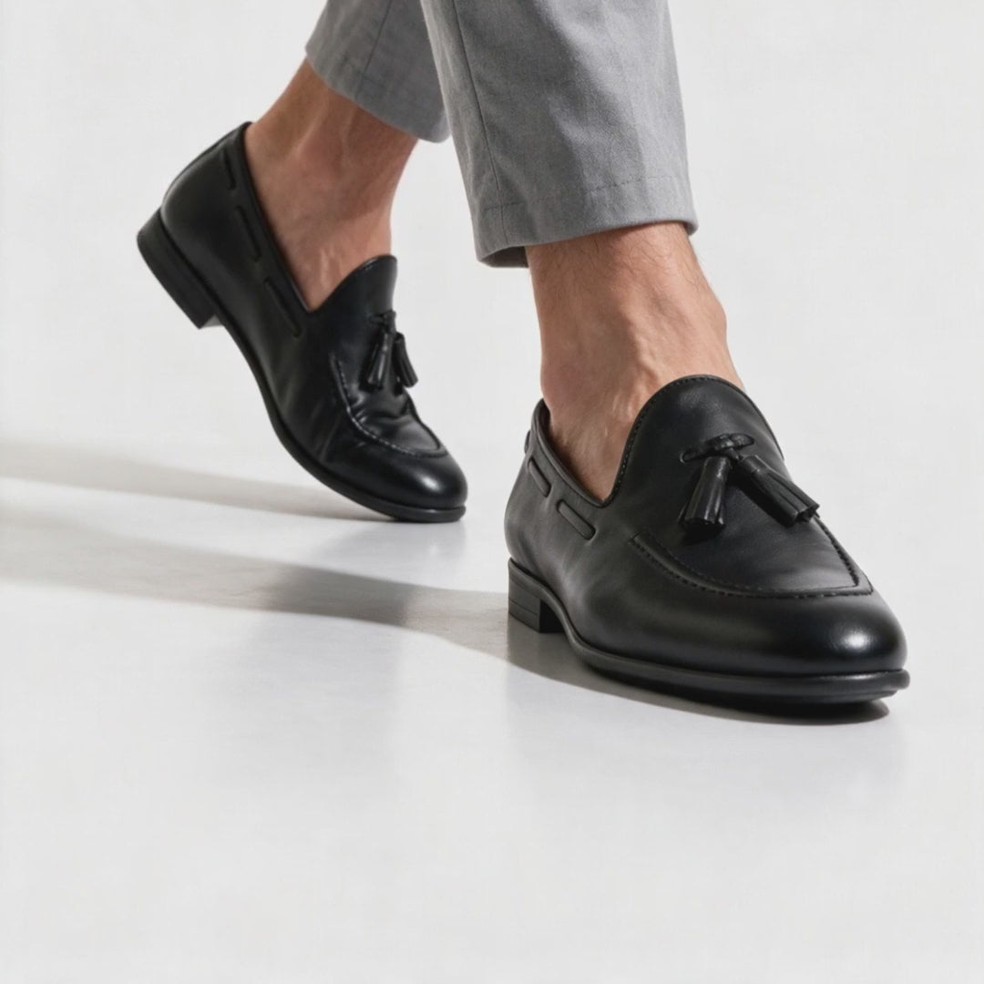 Mocassini con fiocco in pelle - Nero - Arconero lookbook