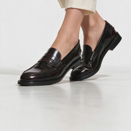 Mocassini Donna in Pelle - Bordeaux - Arconero lookbook