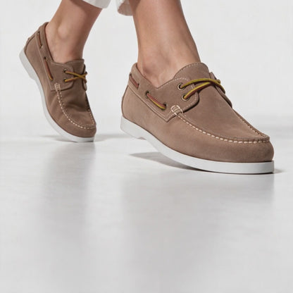 Mocassini Barca Donna Camoscio - Taupe - Arconero lookbook