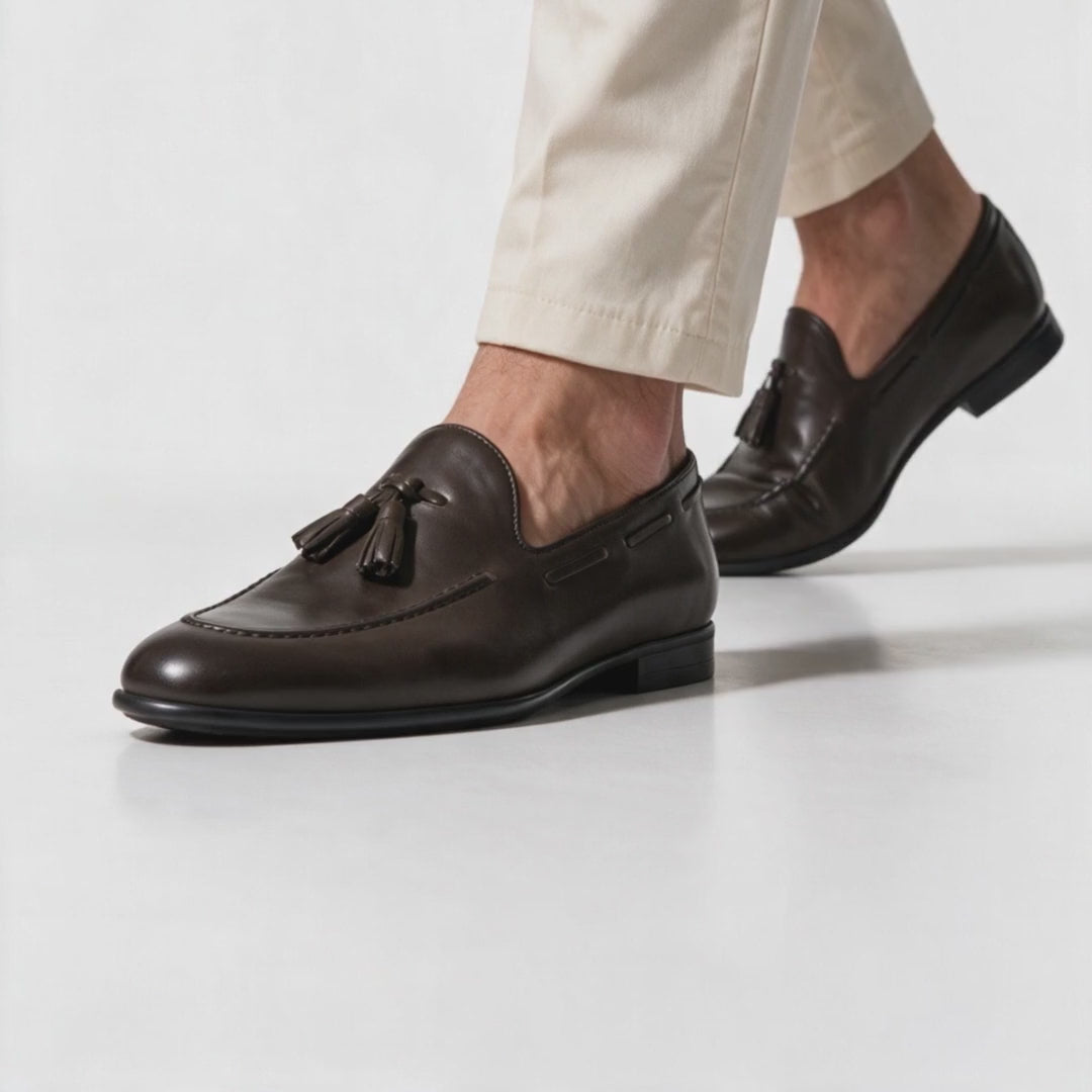 Mocassini con fiocco in pelle - Testa di Moro - Arconero lookbook